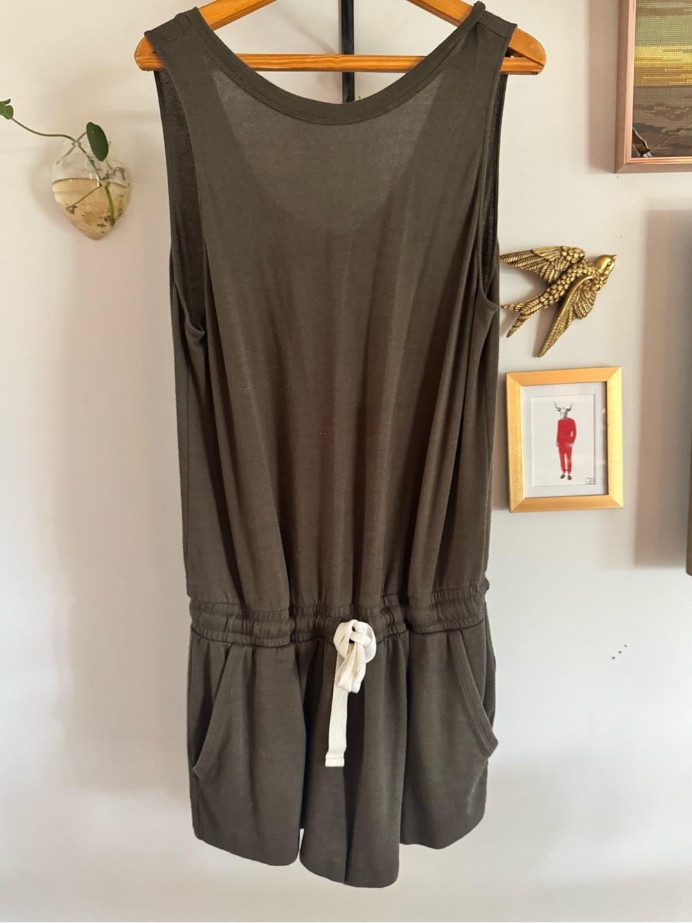 Wilfred Olive Knit Tank Romper